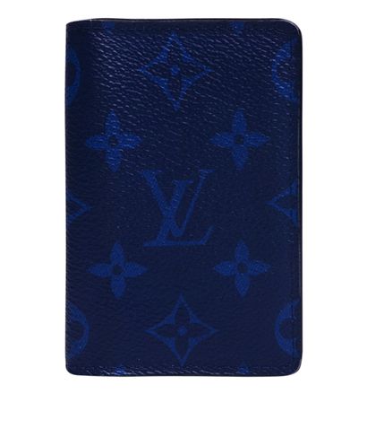 Louis Vuitton Pocket Organizer, £90, Accessories, Blue, Canvas, Front view